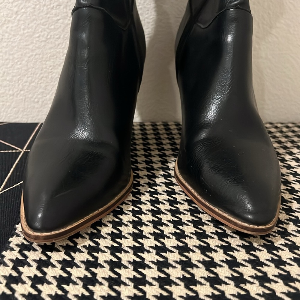 Mi.iM Black Western Boho Boots Faux Leather Side Zip EUC Size 7 - Picture 9 of 16